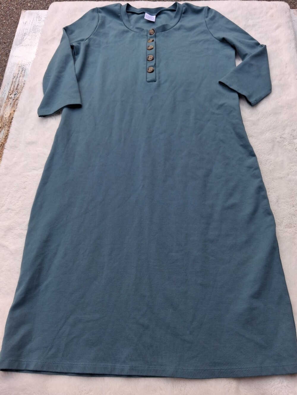 Loulou Turquise Button Henley Dress
